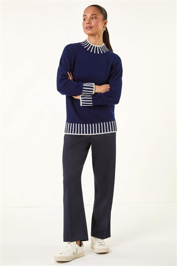 Petite Contrast Detail Knit Jumper 16303960