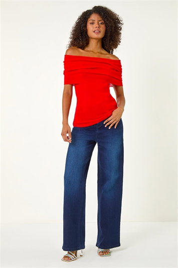 Dusk Bardot Knitted Top 16149578