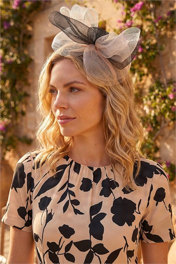 Pink Bow Veil Fascinator