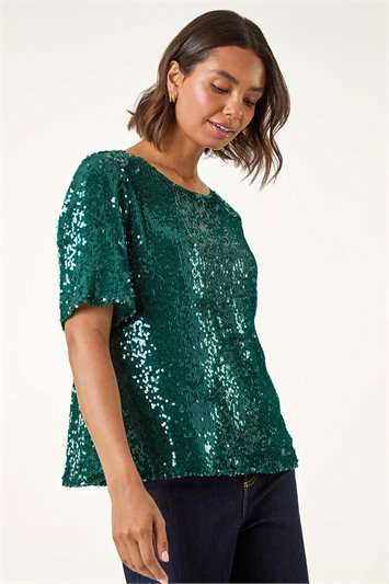 Multi Sequin Embellished Top