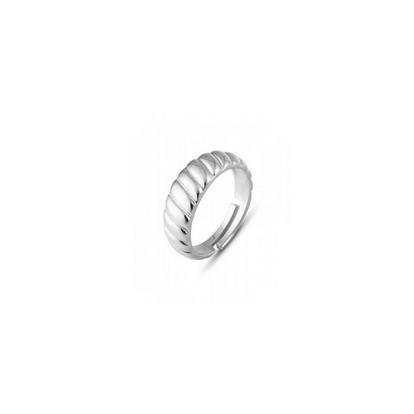 Metallic Croissant Ring In Sterling Silver Gold Vermeil