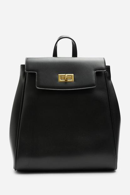 Black Yusra Bag With Contrast Front Pocket