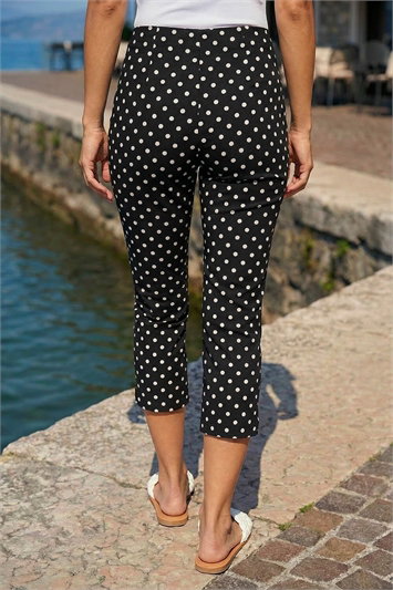 Petite Spot Print Bengaline Crop Trouser 18114108