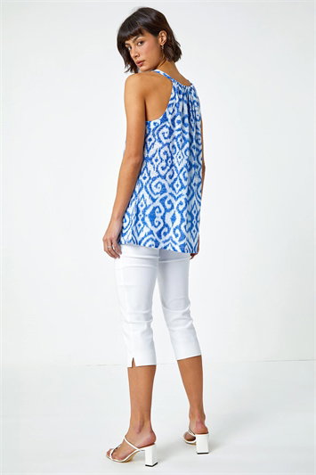 Aztec Print Halter Neck Top 19217209