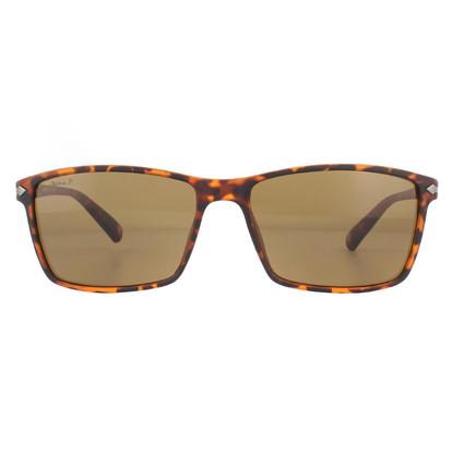 Brown Rectangle Brown Turtle Rubbertouch Brown Polarized Sunglasses