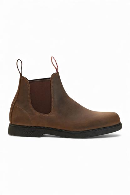 Brown Booma 607 Leather Chelsea Boots