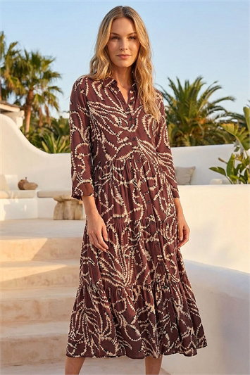 Petite Tiered Midi Dress 14898019