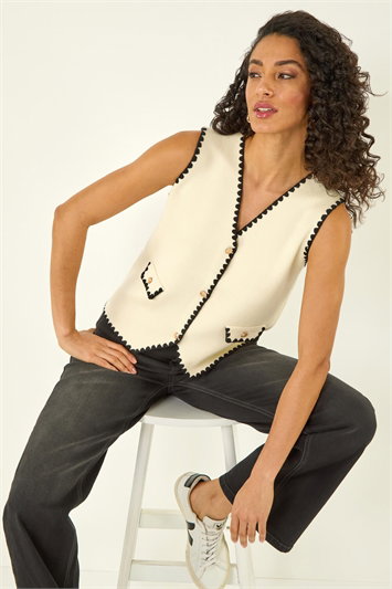 Dusk Contrast Knit Waistcoat 16334938