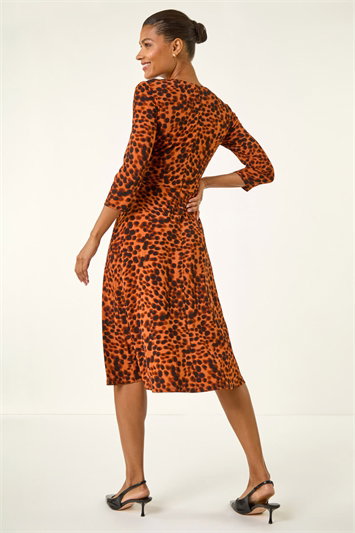 Spot Wrap Bodice Dress 14803321