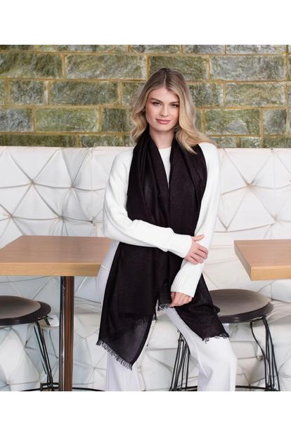 Black Hallie - Pearlescent Occasion Scarf - Black
