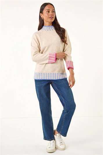 Petite Contrast Detail Knit Jumper 16303988