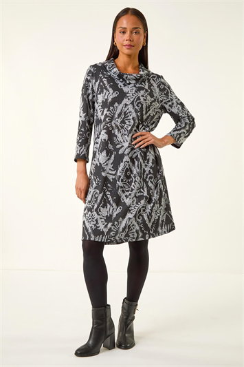 Petite Brushed Roll Neck Knit Dress 14824408
