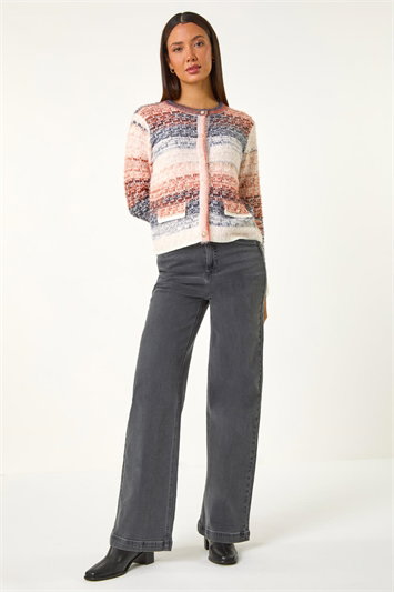 Fluffy Ombre Knit Cardigan 16119429