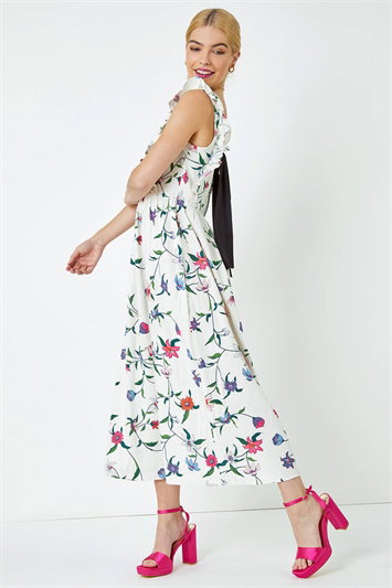 Dusk Floral Print Frill Maxi Dress 14255794