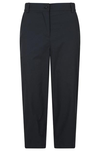 Black Delta Stretch Capri Trousers