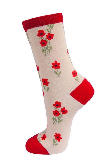 Pink Ditsy Floral Bamboo Socks