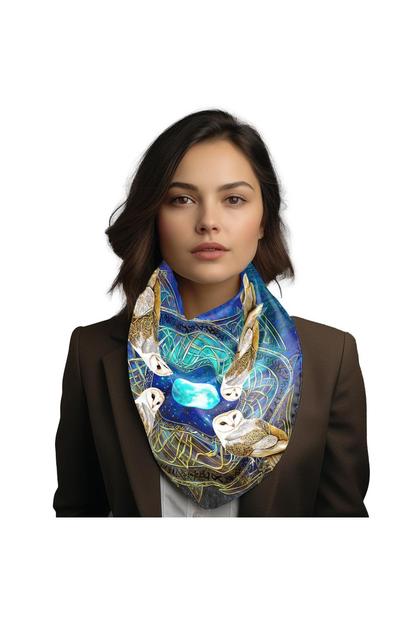 Multi The Silk Heritage Collection - Owls Large Square Scarf