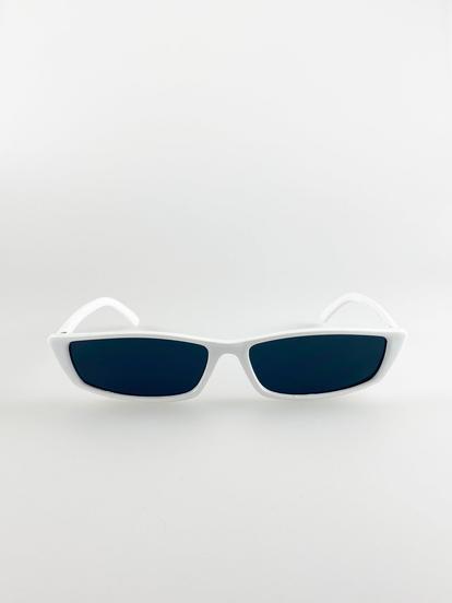 Black Retro Slim Cateye Sunglasses