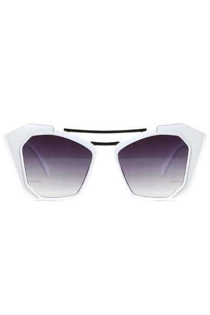 White Angular Sunglasses