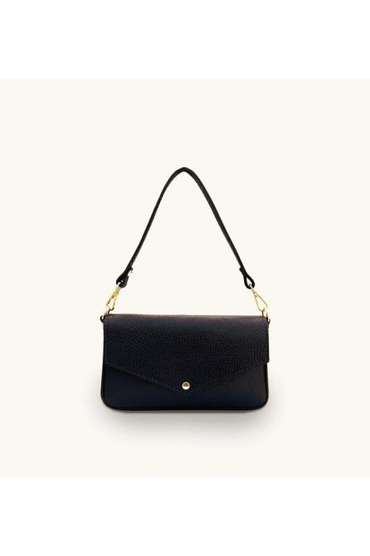 Black The Munro Black Leather Shoulder Bag