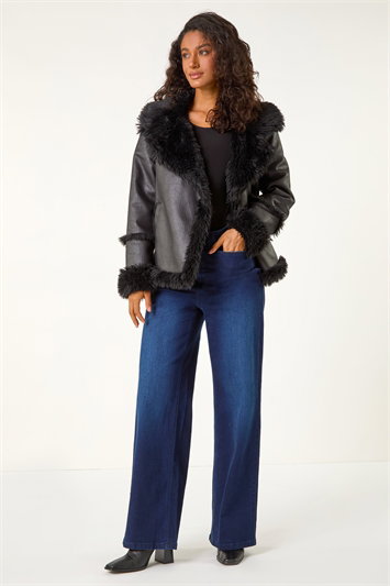Dusk Faux Fur Aviator Jacket 12034808