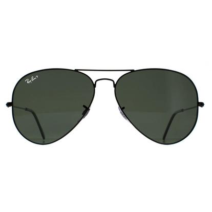 Black Aviator Black Green Polarized Aviator 3025 Sunglasses