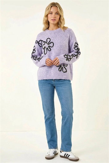 Sparkly Floral Knit Jumper 16224576