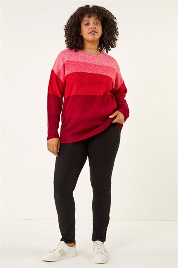 Curve Ombre Stripe Knit Jumper 16102478