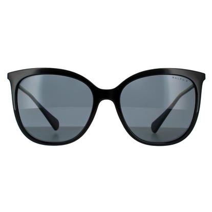Black Butterfly Shiny Black Dark Grey Polarized Ra5248 Sunglasses