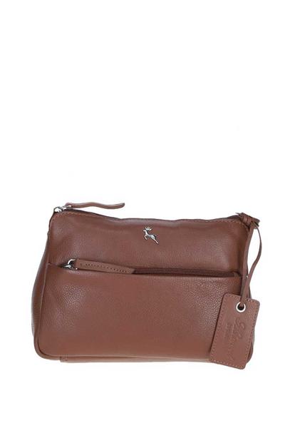 Black 'Belfast' Compact Zip-Closure Leather Crossbody Bag