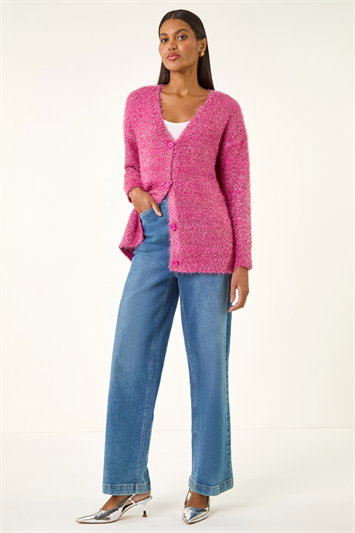 Buttoned Tinsel Knit Cardigan 16245917