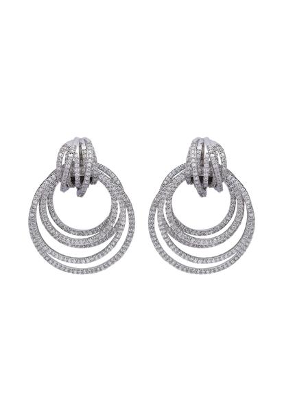 Metallic Diva Tripple Layered Hoop Earrings