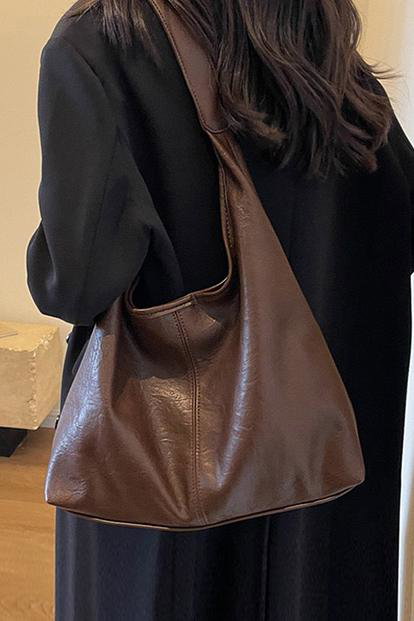'Athena' Large Slouchy Shoulder Bag With Magnetic Clasp M000015828