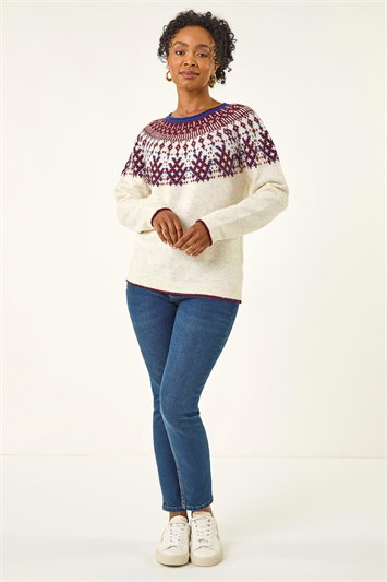 Petite Fairisle Neppy Knit Jumper 16231238