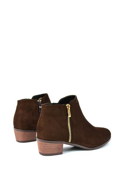 'Alberto' Low Heel Zip Up Ankle Boots M000023011