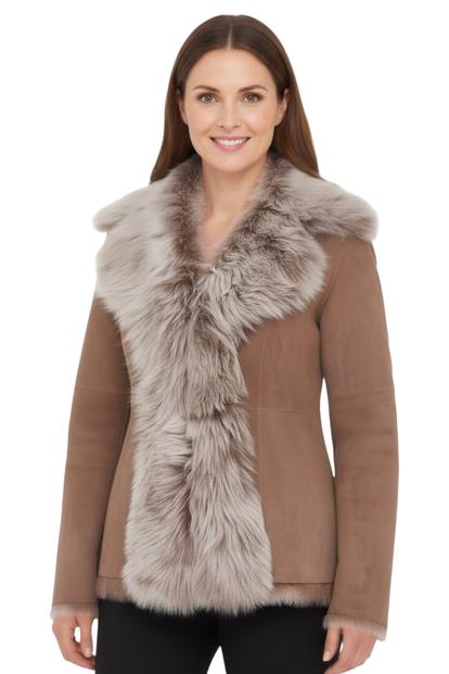 Black Sheepskin Toscana Merino Suede Jacket