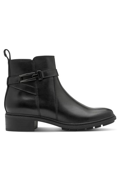 Black Tamaris Womens Black Buckle Biker Boots