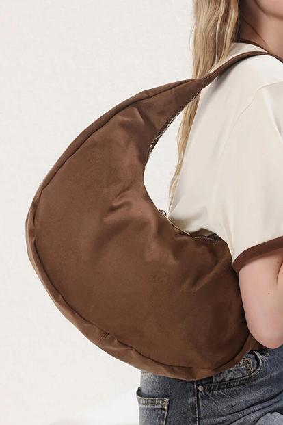 Black Oversized Padded Hobo Shoulder Bag