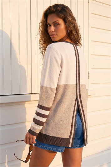 Colour Block Stripe Jumper 16358662