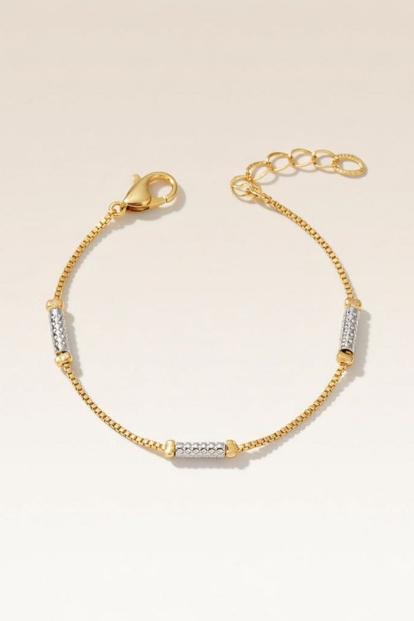 Metallic Gold Plated Silver Thread Minimalistic Bracelet
