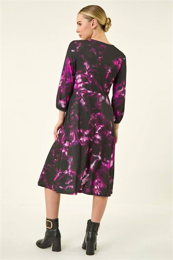 Petite Abstract Stretch Midi Dress 14896676