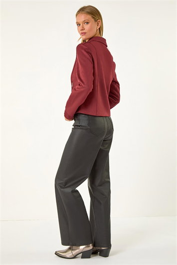 Faux Suede Biker Jacket 15016295