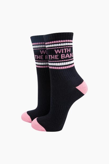 Black With The Band Novelty Cotton Sports Socks