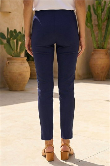 Full Length Elastic Waist Stretch Trousers 18001560