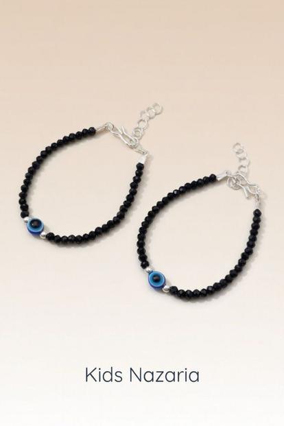 Black Baby Nazaria Evil Eye Black Beaded Bracelet/Anklet