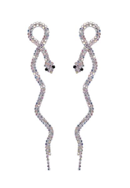 Metallic Serpent Drop Earrings