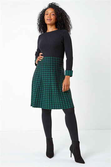 Petite Contrast Knit Jumper Dress 14297231