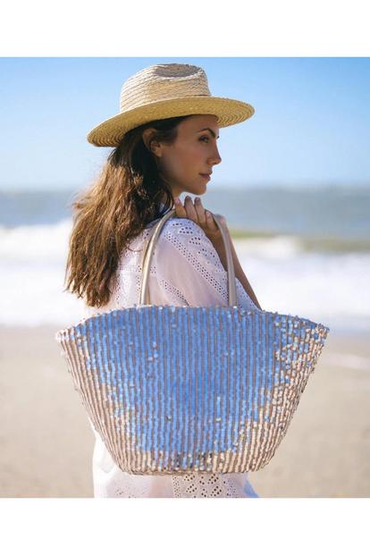 Metallic Miller - Straw Beach Basket