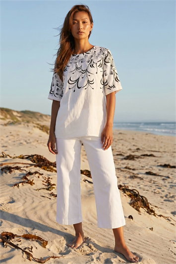 Floral Mono Print Top 20221038