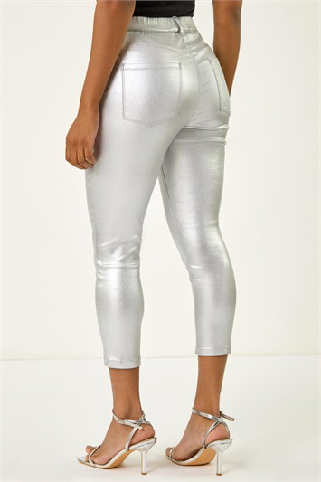 Metallic Coated Crop Jeggings 18084385